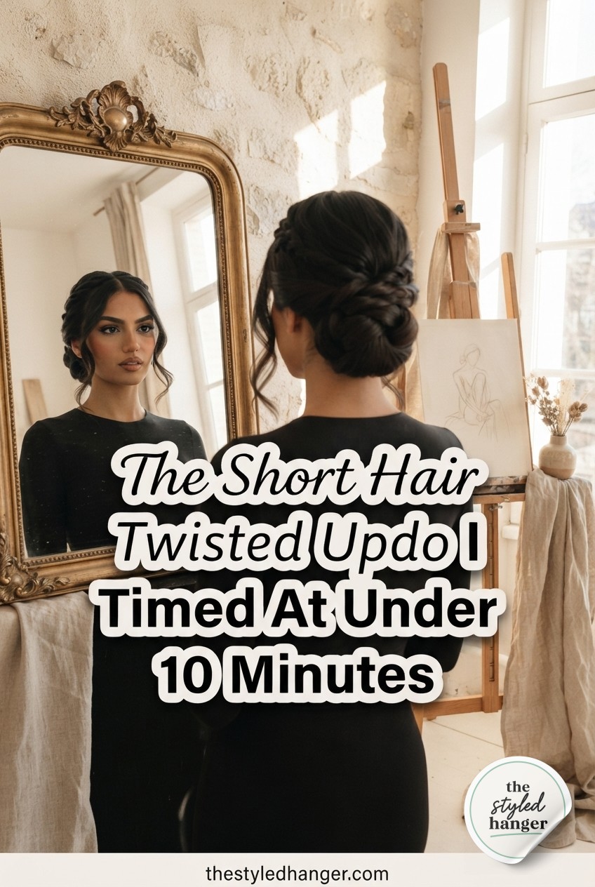 The Short Hair Twisted Updo I Timed At Under 10 Minutes