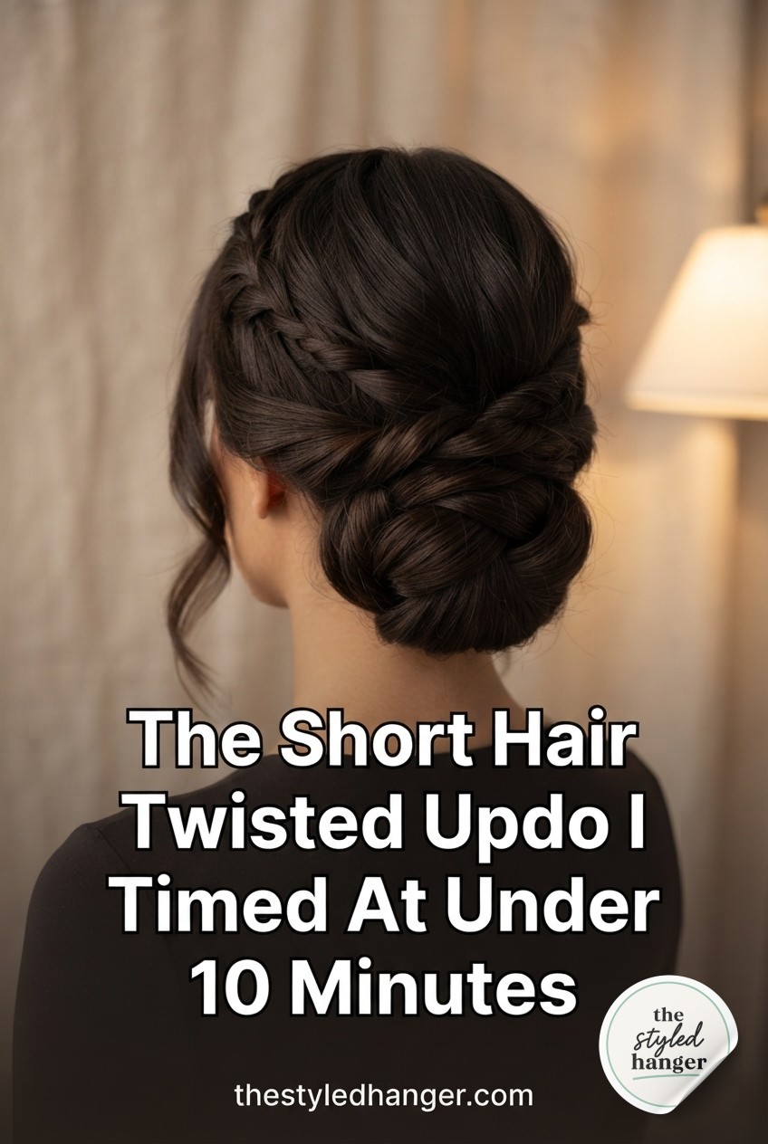 The Short Hair Twisted Updo I Timed At Under 10 Minutes
