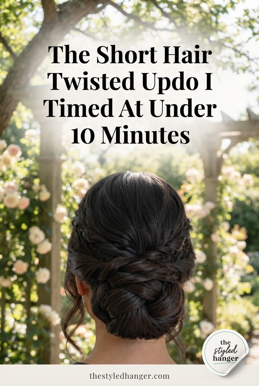 The Short Hair Twisted Updo I Timed At Under 10 Minutes