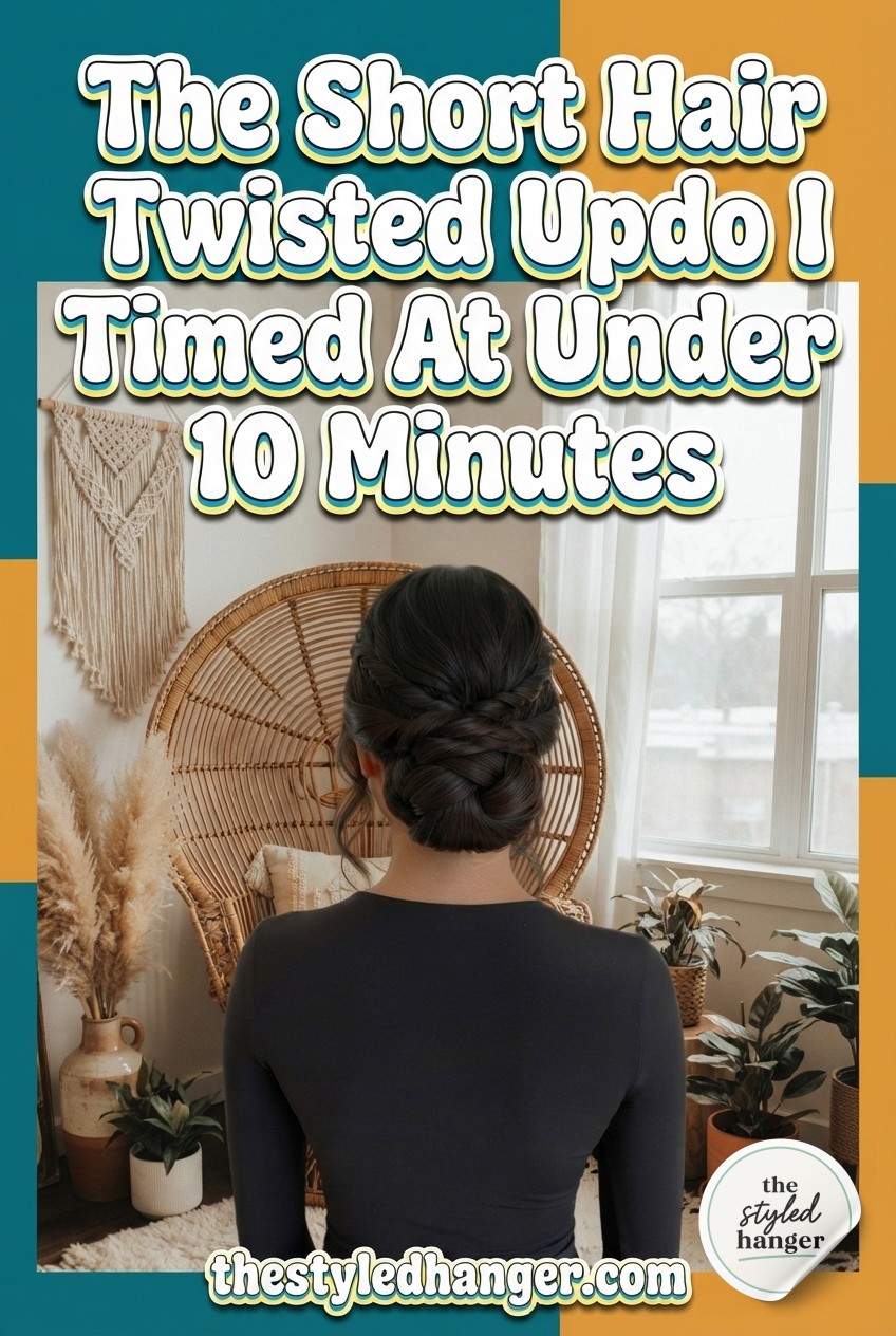 The Short Hair Twisted Updo I Timed At Under 10 Minutes