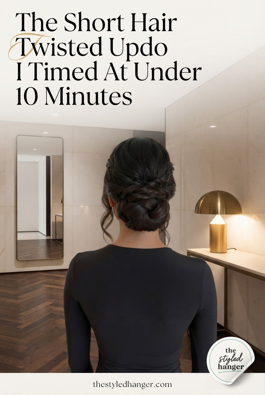 The Short Hair Twisted Updo I Timed At Under 10 Minutes