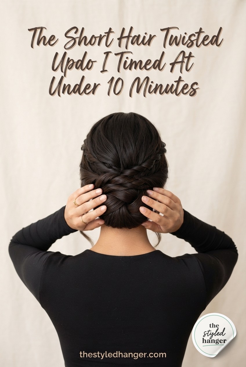 The Short Hair Twisted Updo I Timed At Under 10 Minutes