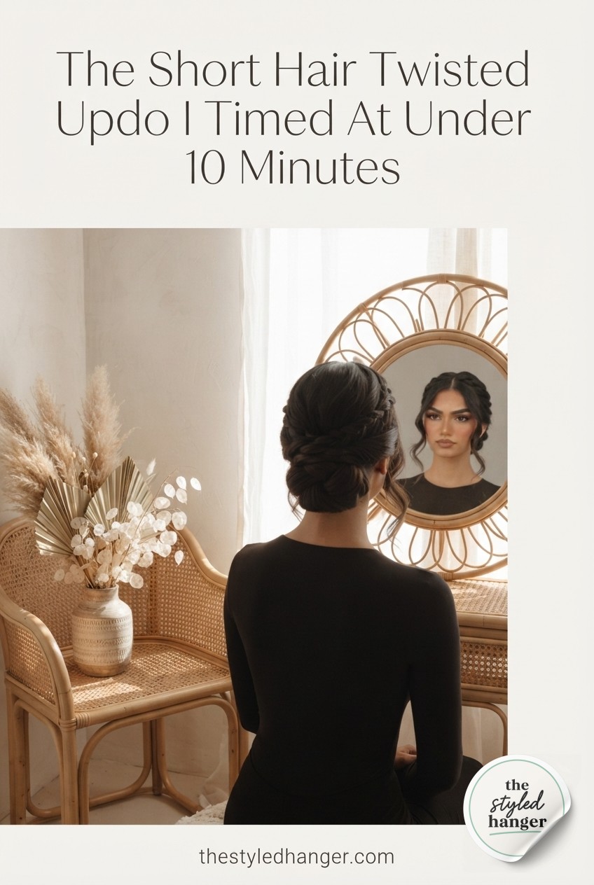 The Short Hair Twisted Updo I Timed At Under 10 Minutes