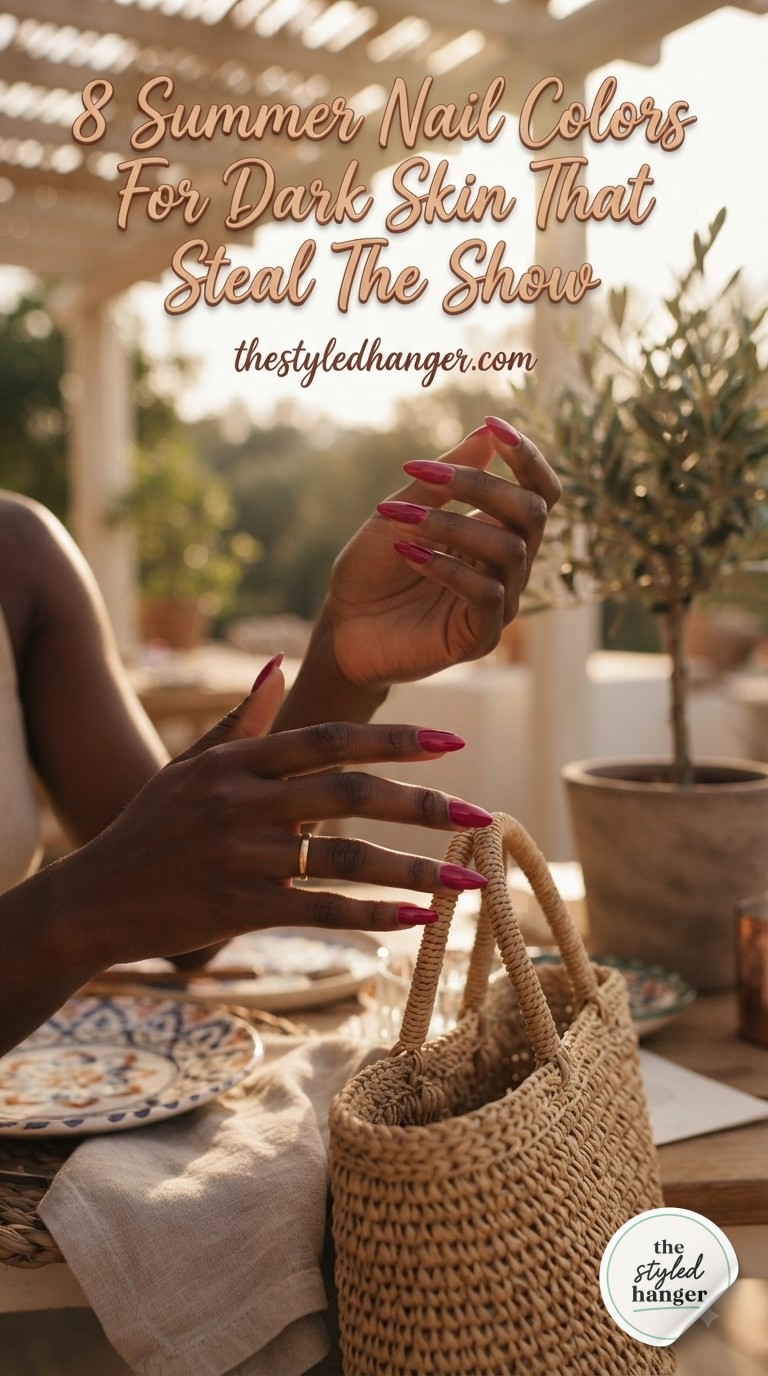 8 Summer Nail Colors For Dark Skin That Steal The Show