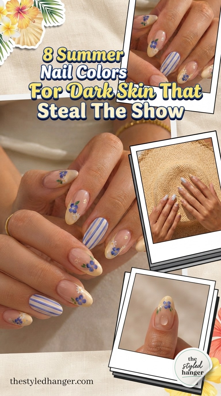 8 Summer Nail Colors For Dark Skin That Steal The Show