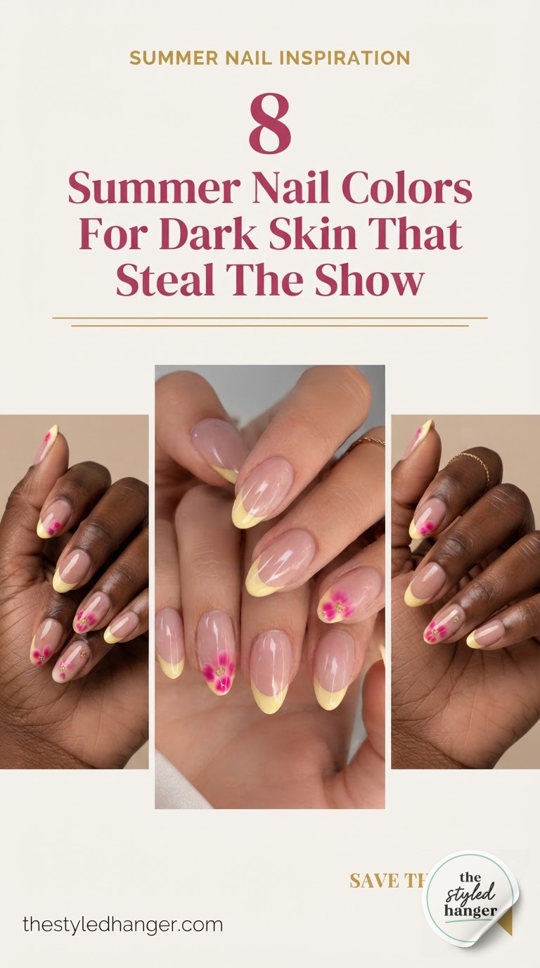 8 Summer Nail Colors For Dark Skin That Steal The Show