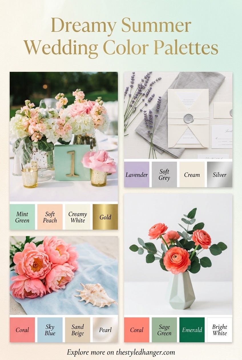 Dreamy Summer Wedding Color Palettes