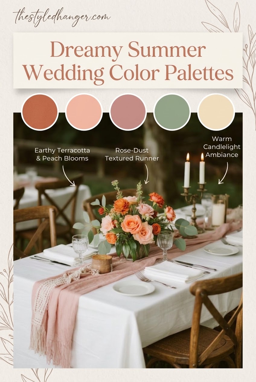 Dreamy Summer Wedding Color Palettes