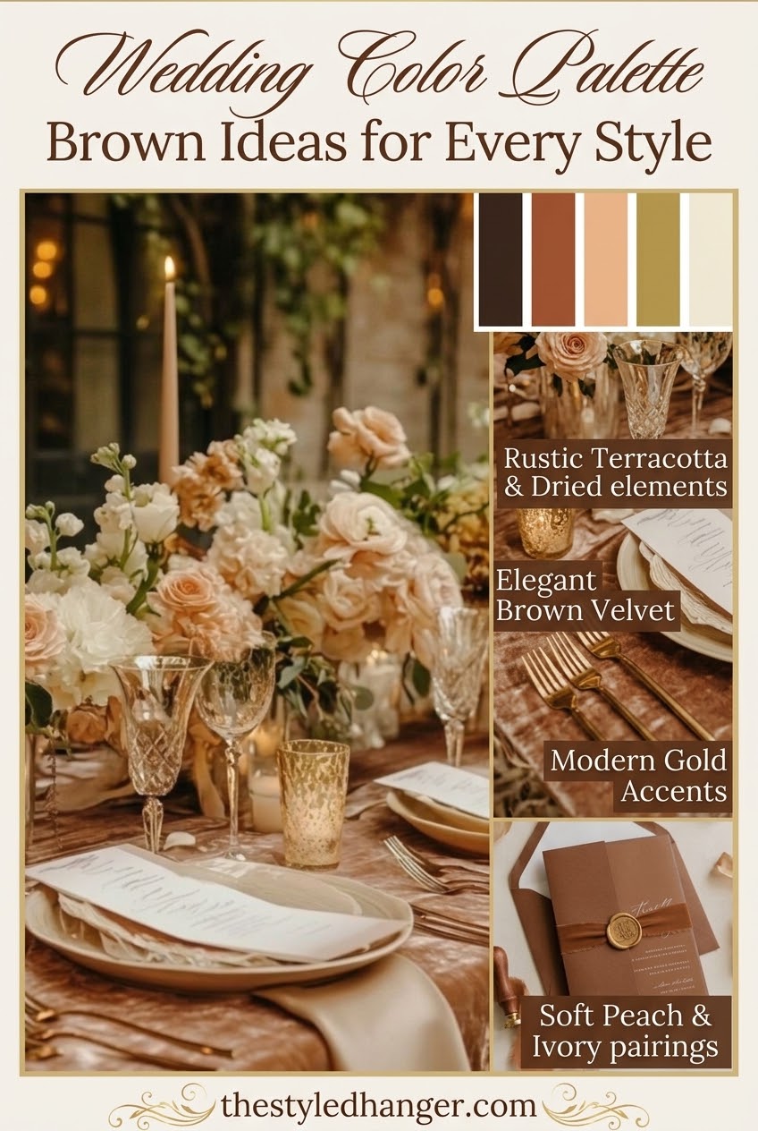 Wedding Color Palette Brown Ideas for Every Style