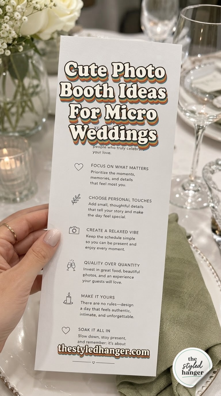 Cute Photo Booth Ideas For Micro Weddings