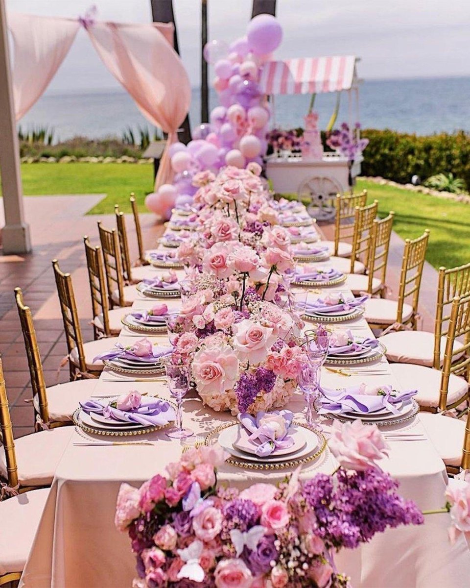 Pink lavender wedding flowers