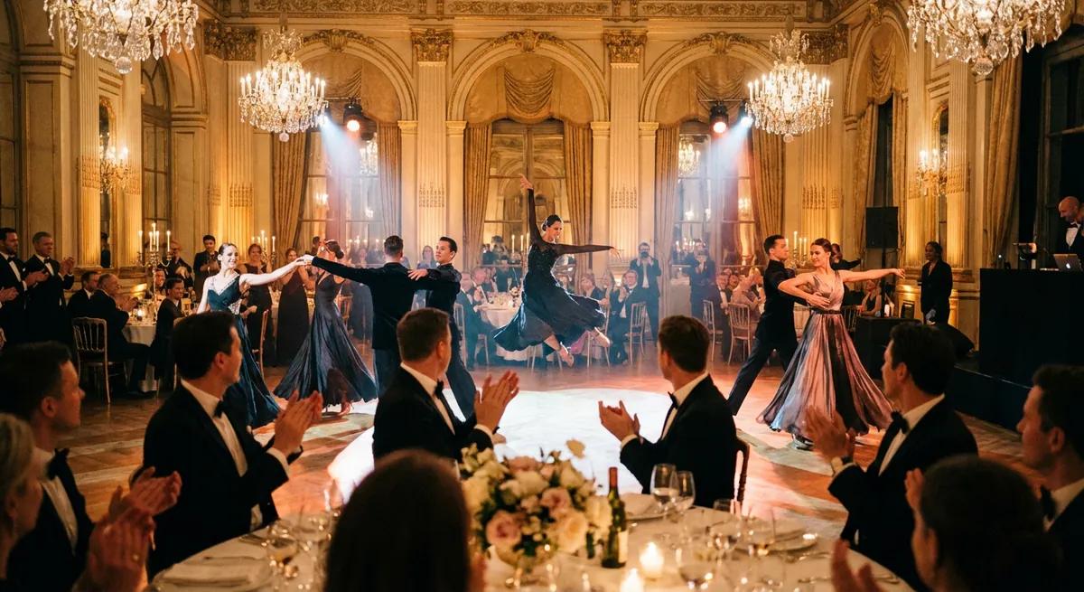 Dancers performing at wedding reception