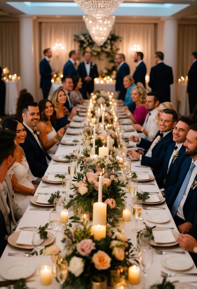 Elegant rehearsal dinner with family