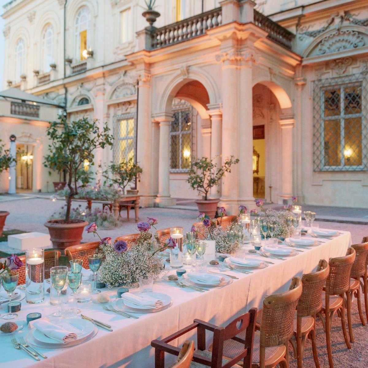 European style intimate wedding tablescape