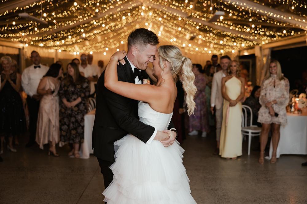 Newlyweds first dance reception