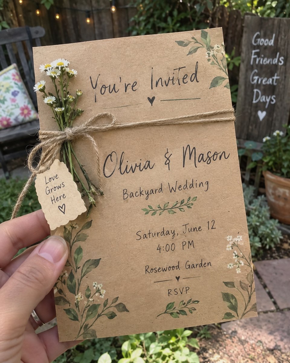 19 Backyard Wedding Invitations Ideas for Your Big Day