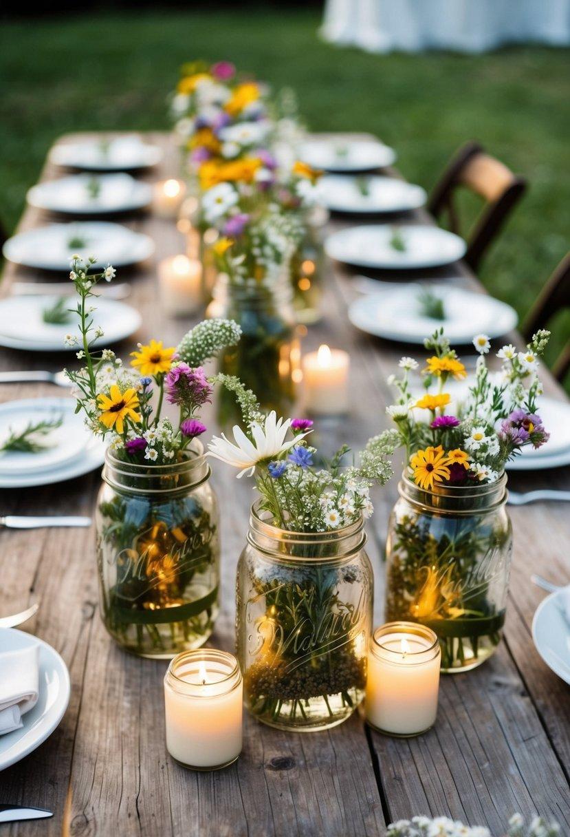 6 rustic wedding centerpiece photos