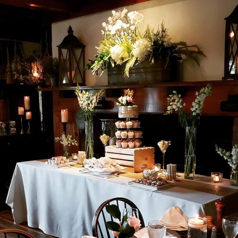 Wedding dessert table with sweets