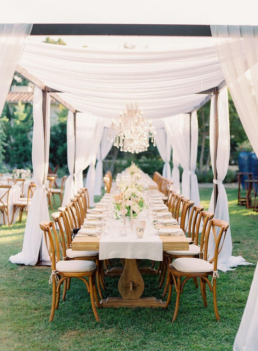 Luxury outdoor wedding dining canopy