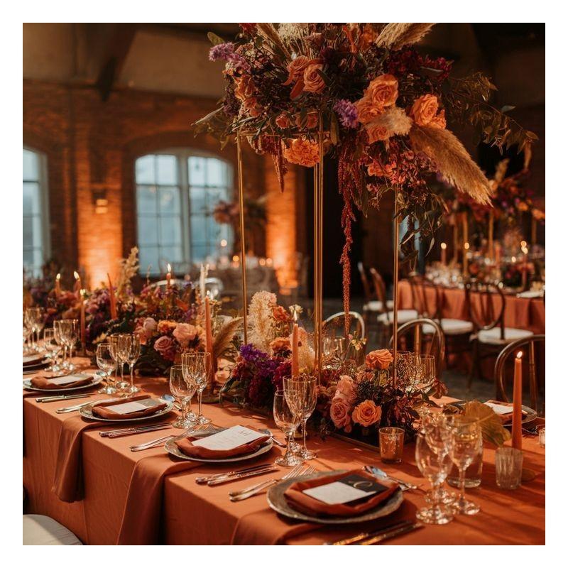 Terracotta brown orange wedding flowers