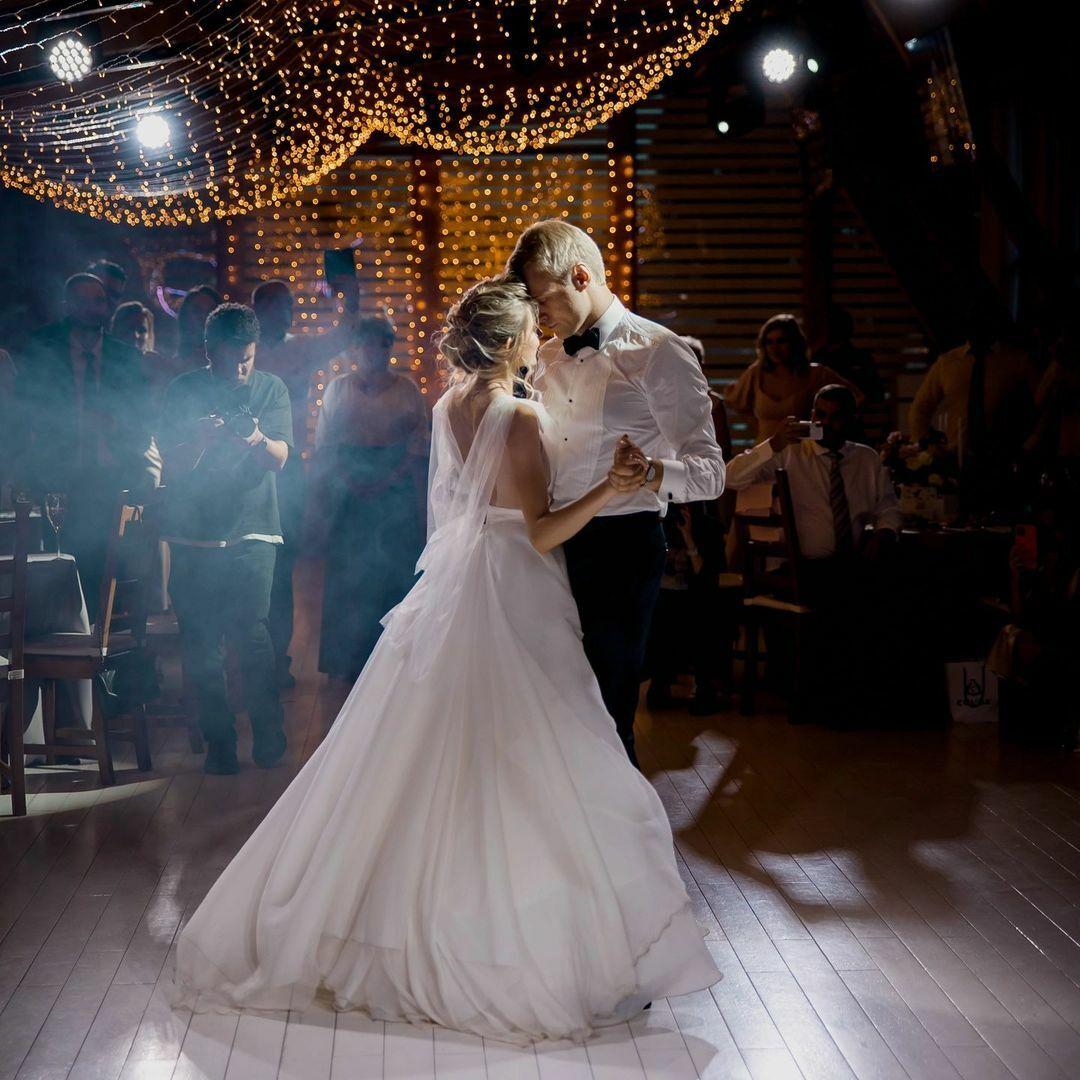 Newlyweds celebrating a promise filled wedding reading