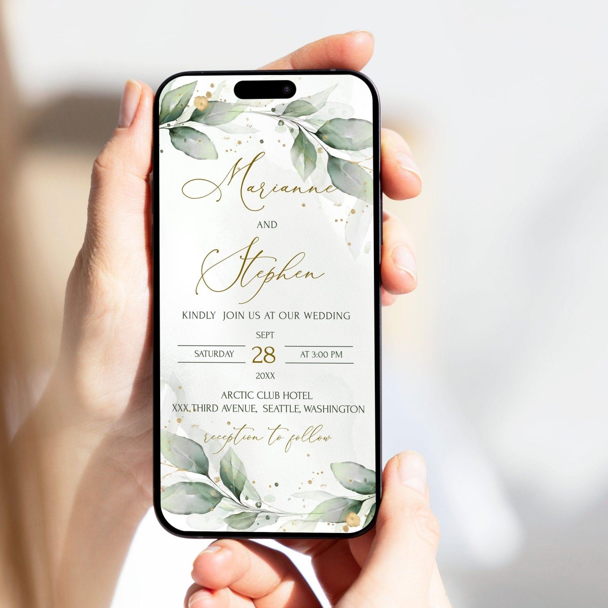 Digital wedding invitation design