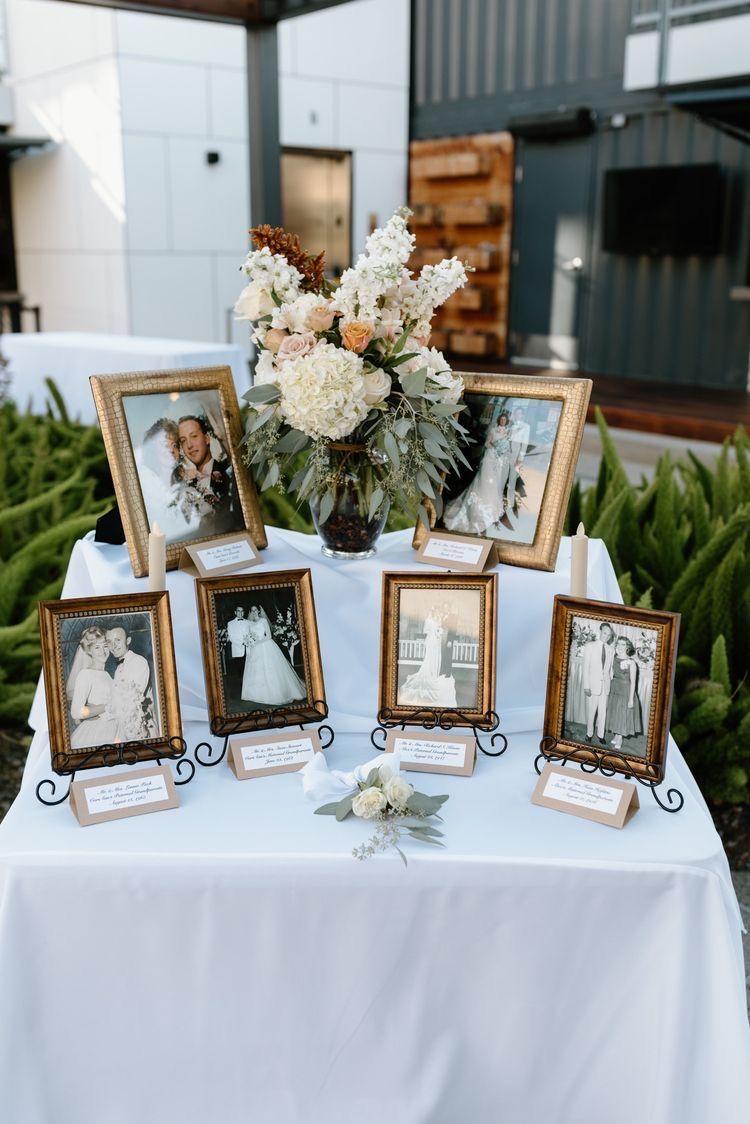 Wedding guests adding memories to a keepsake station
