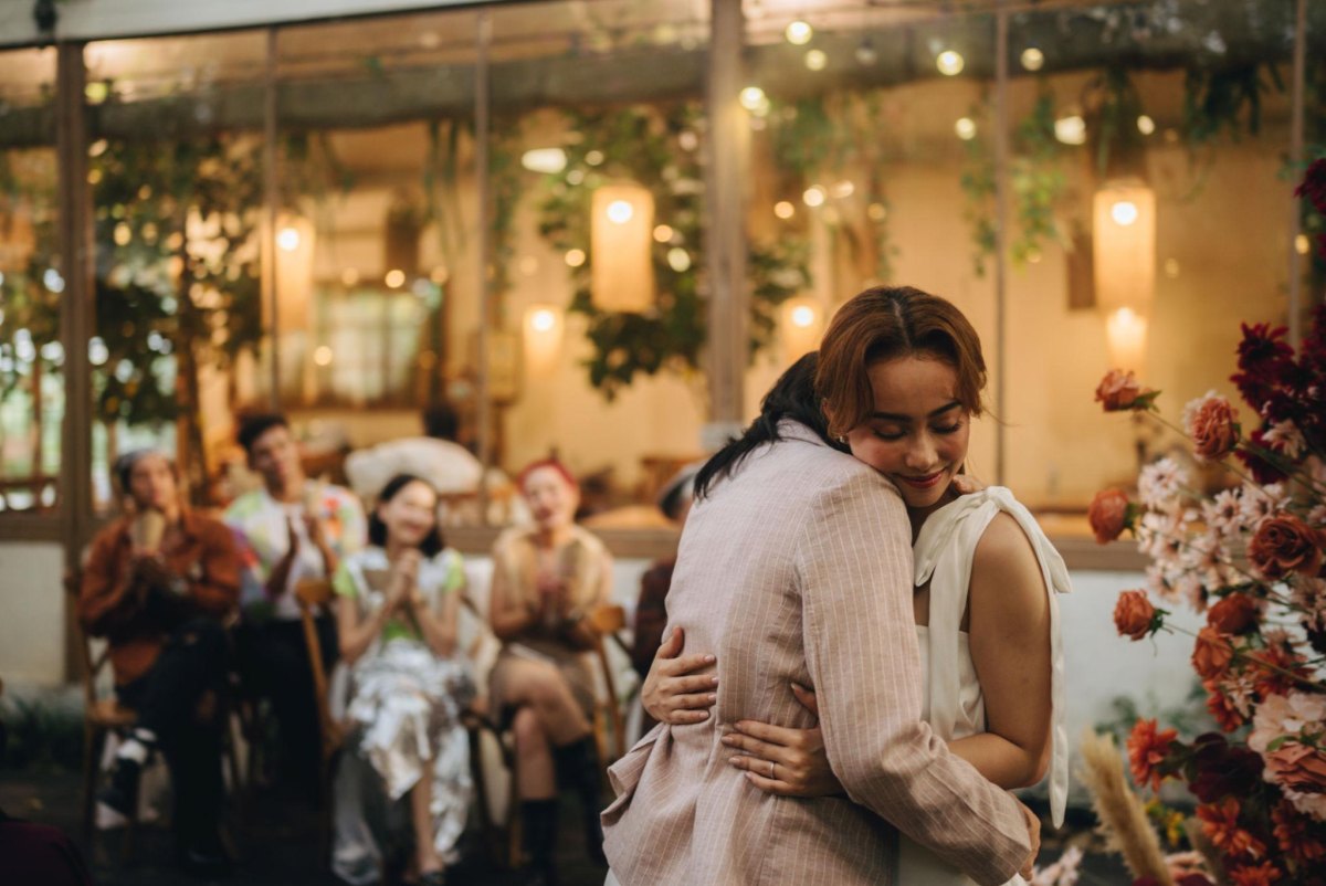 Best friends wedding couple